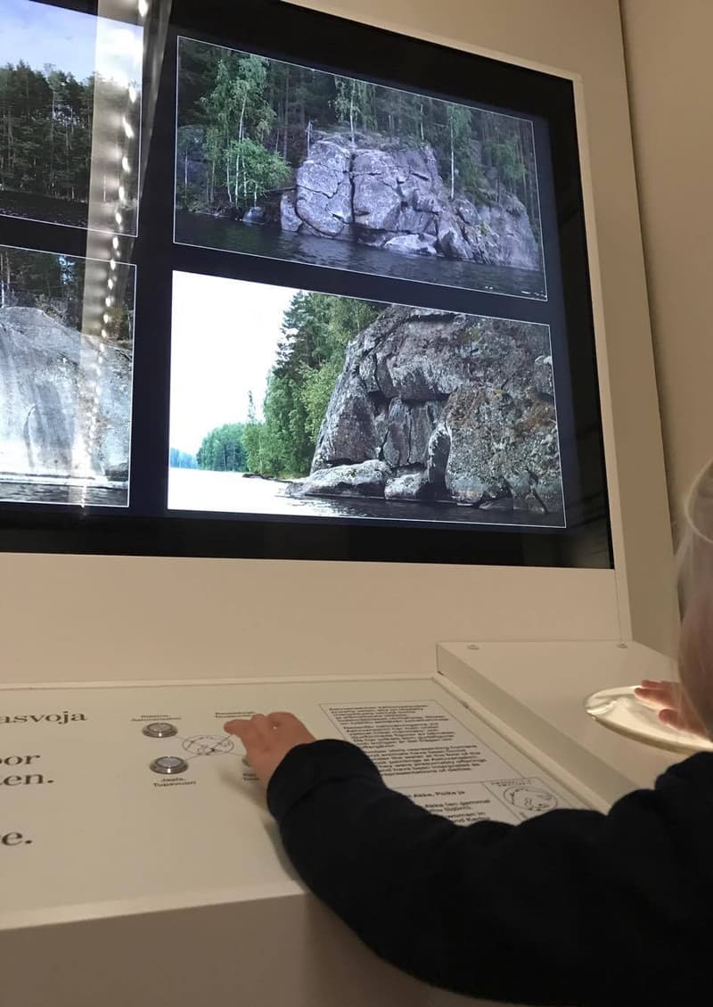 The chattering and gossiping rocks were a hit with the child in the Prehistory exhibition.