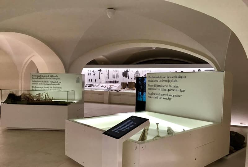 The Prehistory exhibition has a bright and modern appearance.