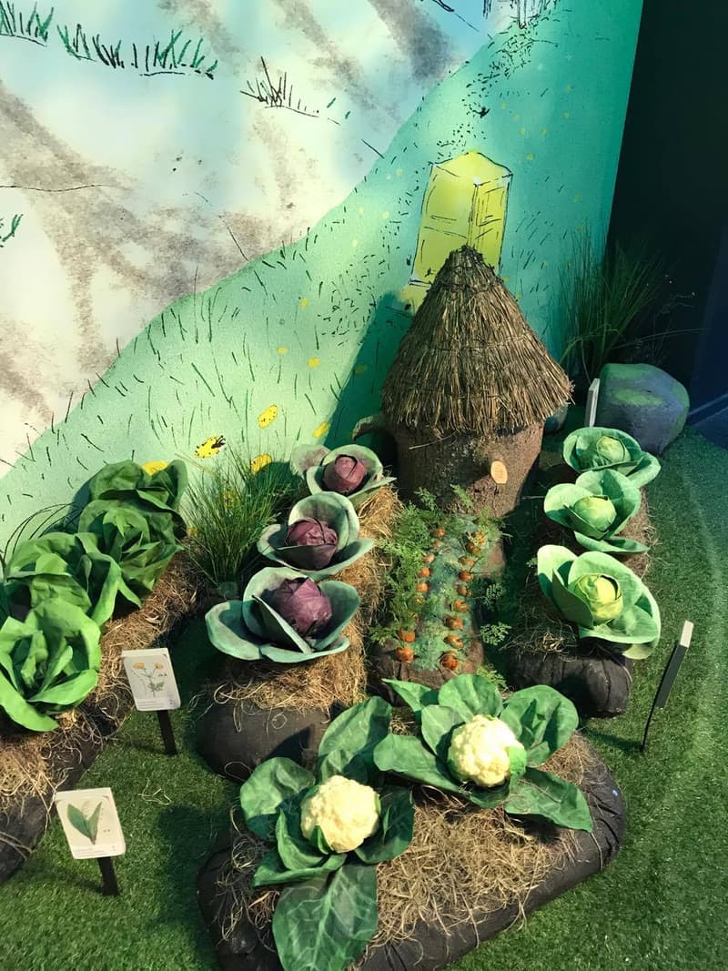 The vegetable garden in the Five Wonderful Treasures exhibition.