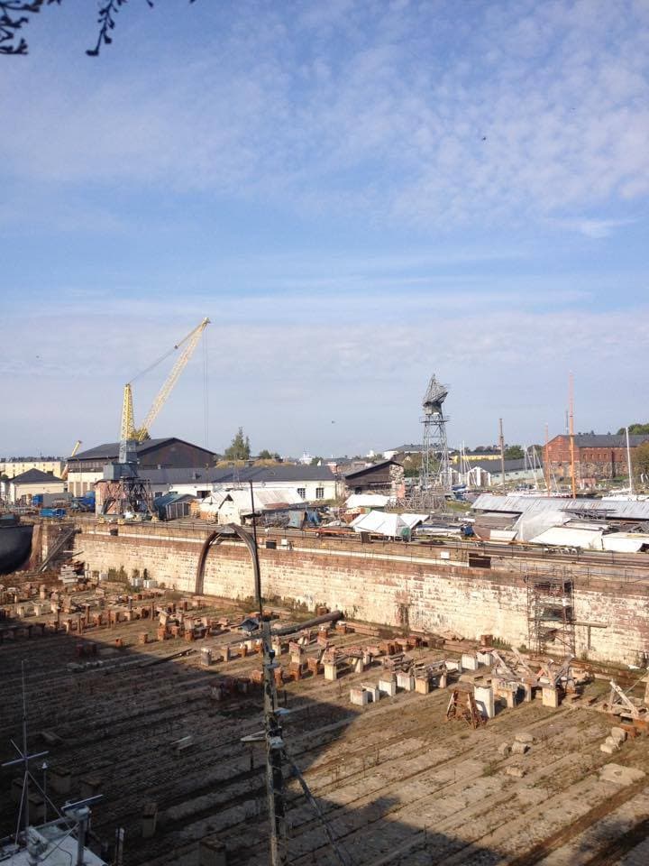 Suomenlinna's dry dock.