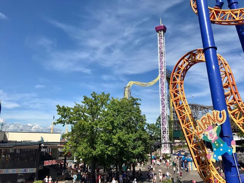 Linnanmäki amusement park.